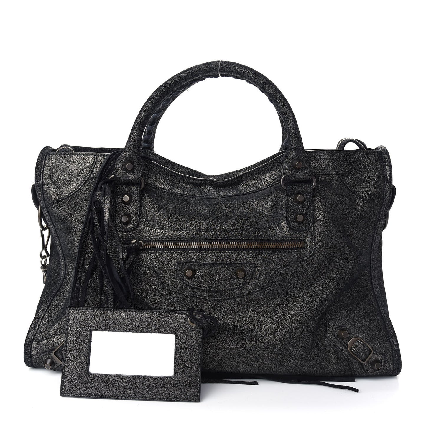 Metallic Craquele Classic Hardware City Black