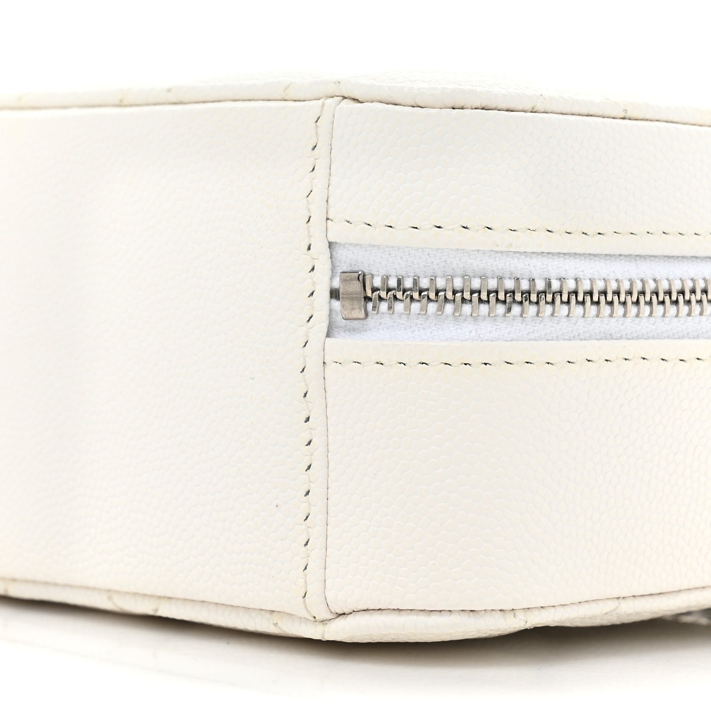 Caviar Quilted Camera Bag White