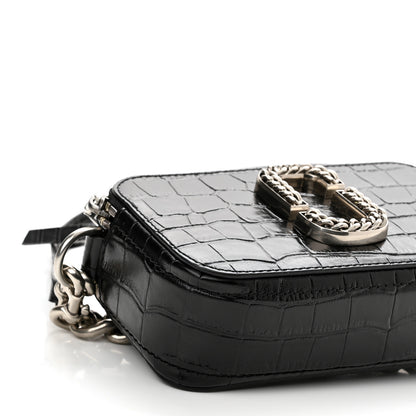 Marc Jacobs Croc Embossed Snapshot Camera Bag Black 10 of 11