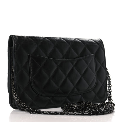Chanel Aged Calfskin Quilted Reissue Wallet On Chain WOC So Black 3 of 10