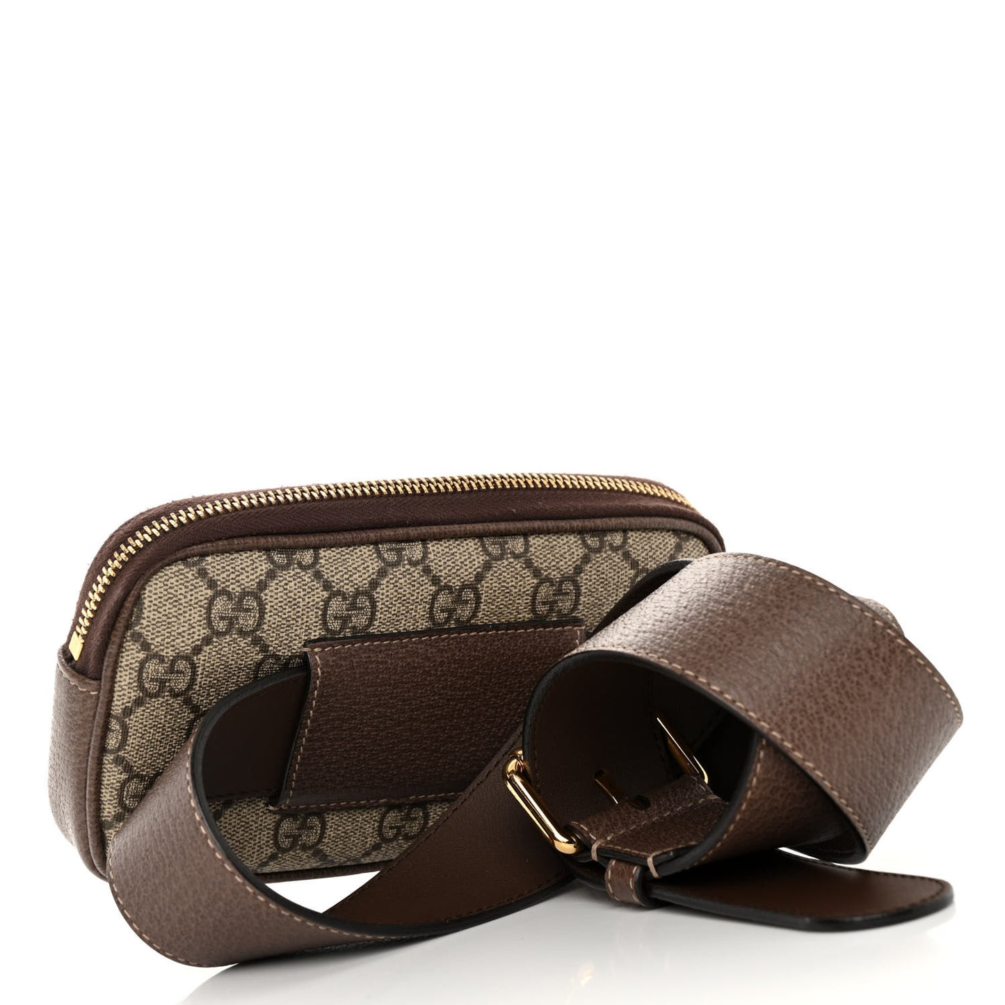 GG Supreme Monogram Web Ophidia Belted iPhone Case 85 34 Dark Brown