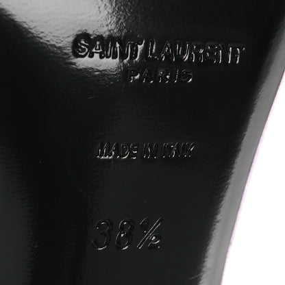 Saint Laurent Crepe Satin Baliqua 105 Ankle Strap Sandals  38.5 Poly Grey 8 of 12