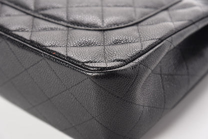 Chanel Caviar Quilted Jumbo Double Flap Black 12 of 15