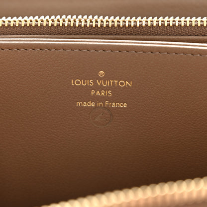 Louis Vuitton Lambskin Embossed Monogram Coussin Zippy Wallet Taupe 6 of 7