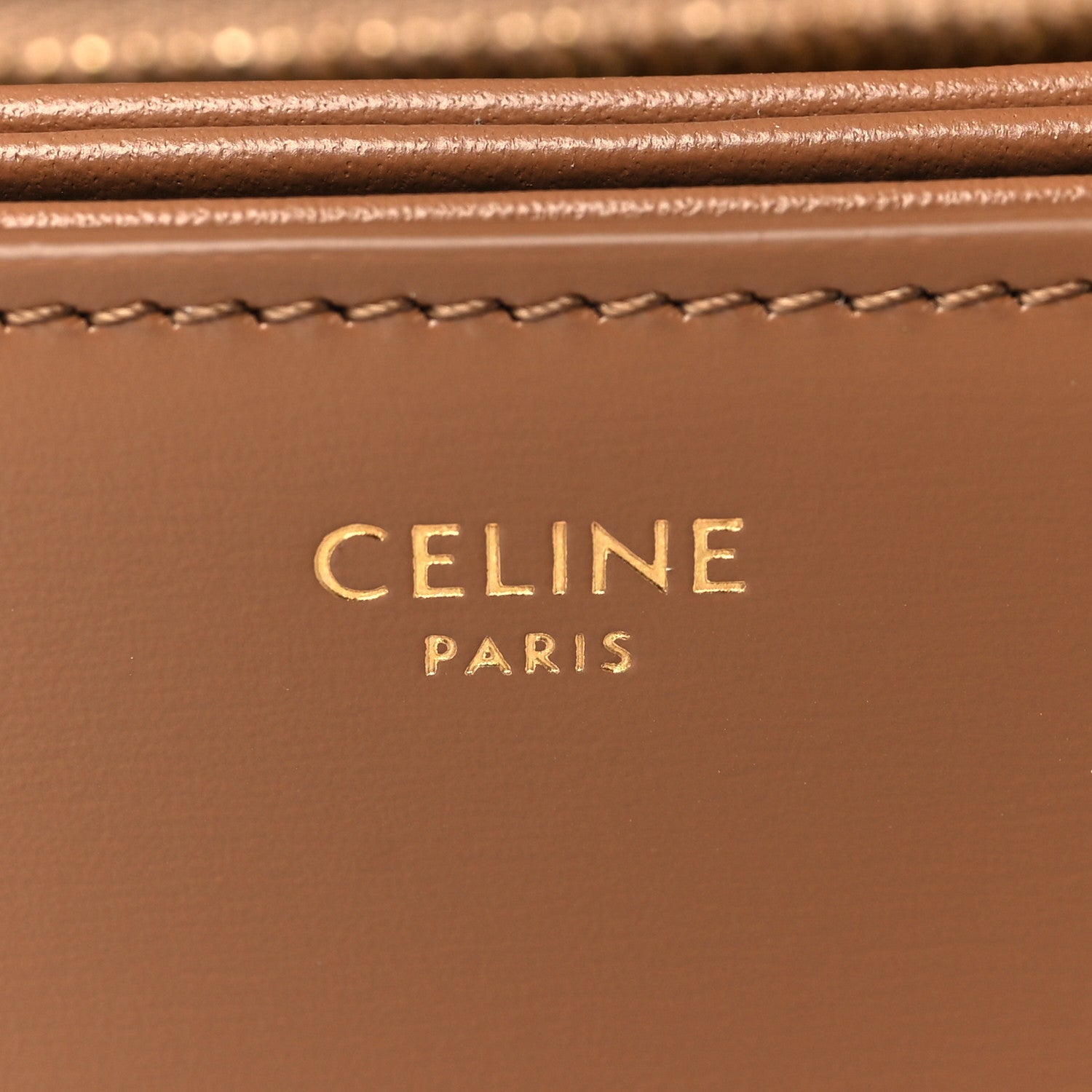 Celine Shiny Calfskin Teen Triomphe Bronze 6 of 9