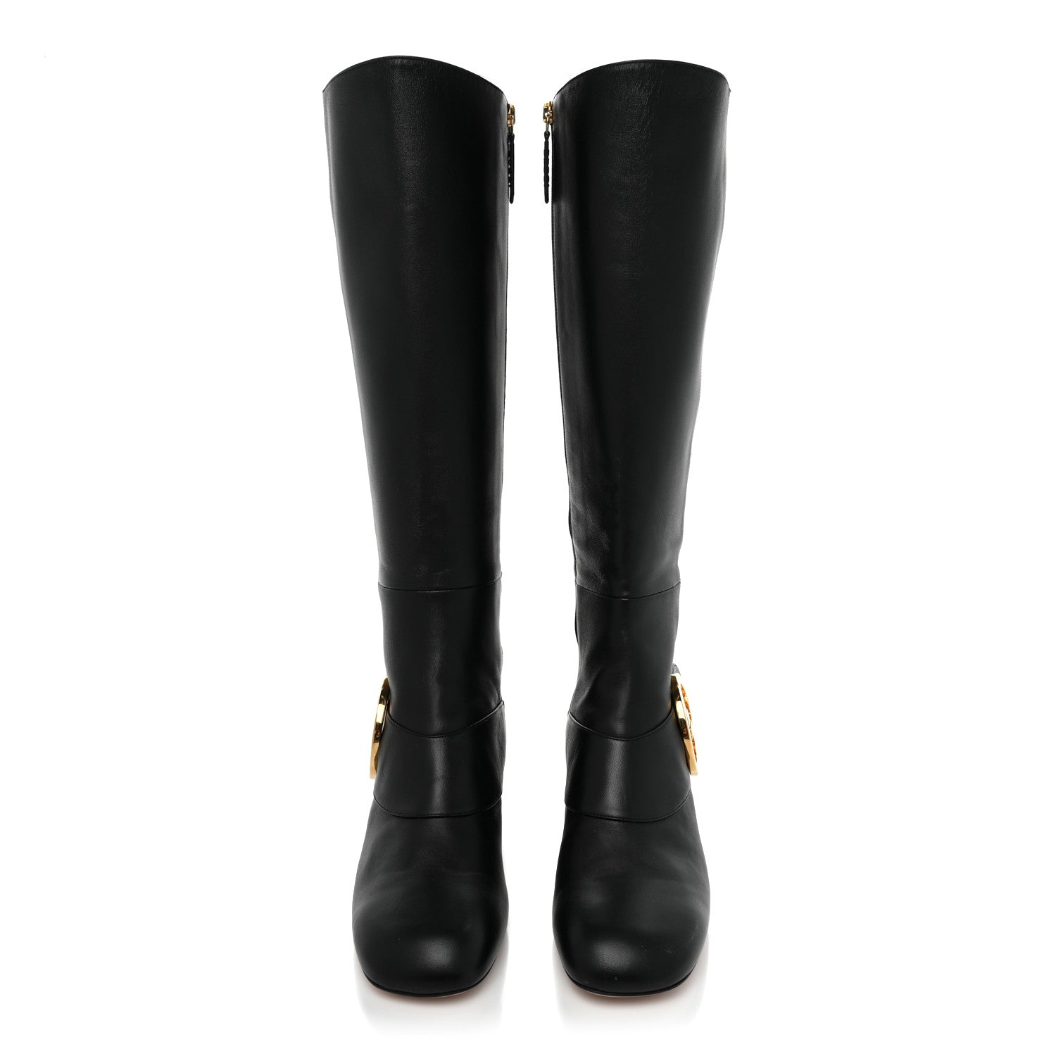 Gucci Nappa GG Blondie 55mm Knee High Boots 39 Black 2 of 9