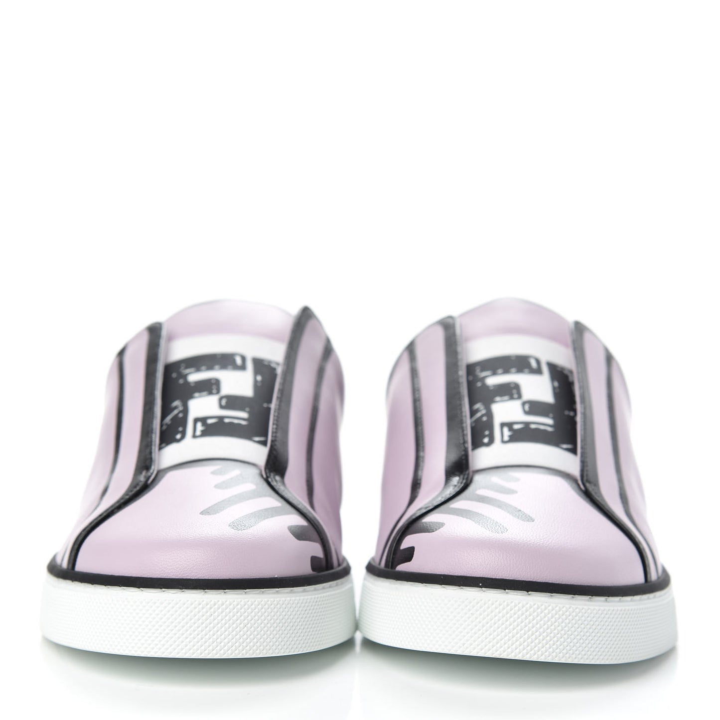 X JOSHUA VIDES Nappa Rockoclick Slip On Sneakers 38.5 Pink Xiloph White Black