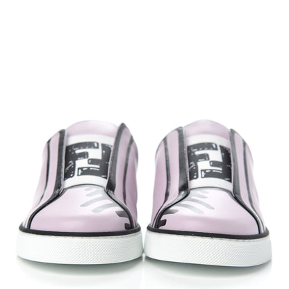 Fendi X JOSHUA VIDES Nappa Rockoclick Slip On Sneakers 38.5 Pink Xiloph White Black 2 of 9
