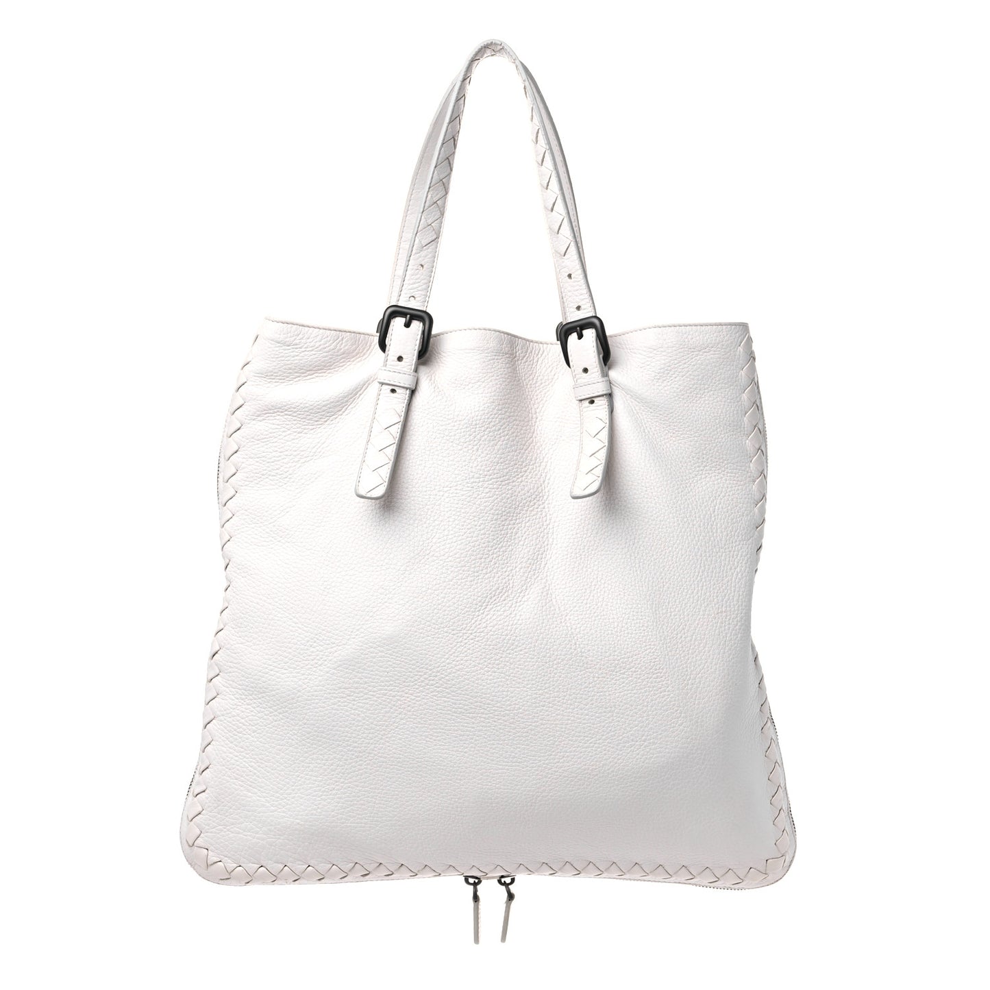 Cervo Mens Side-Zip Woven Tote White