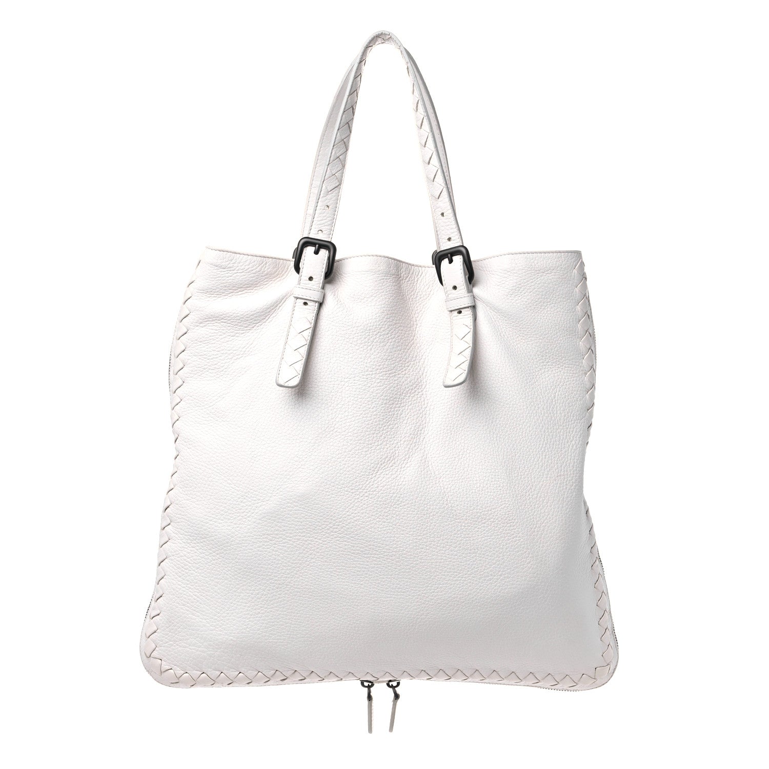 Bottega Veneta Cervo Mens Side-Zip Woven Tote White 1 of 15