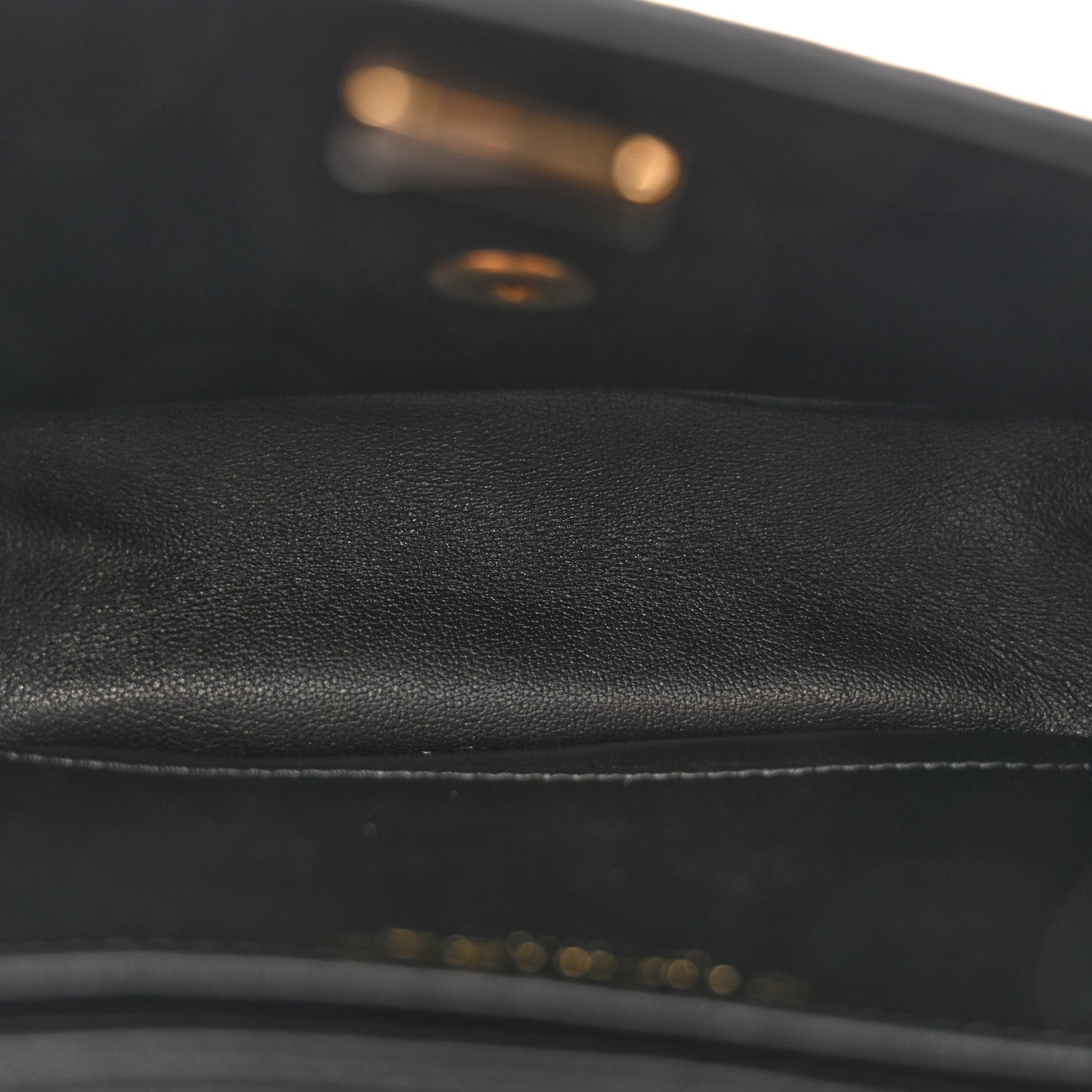 Chanel Shiny Goatskin Quilted Mini Chain Strap Flap Black 8 of 21