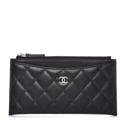 Chanel Lambskin Quilted Classic Zip Pouch Black 1 of 7