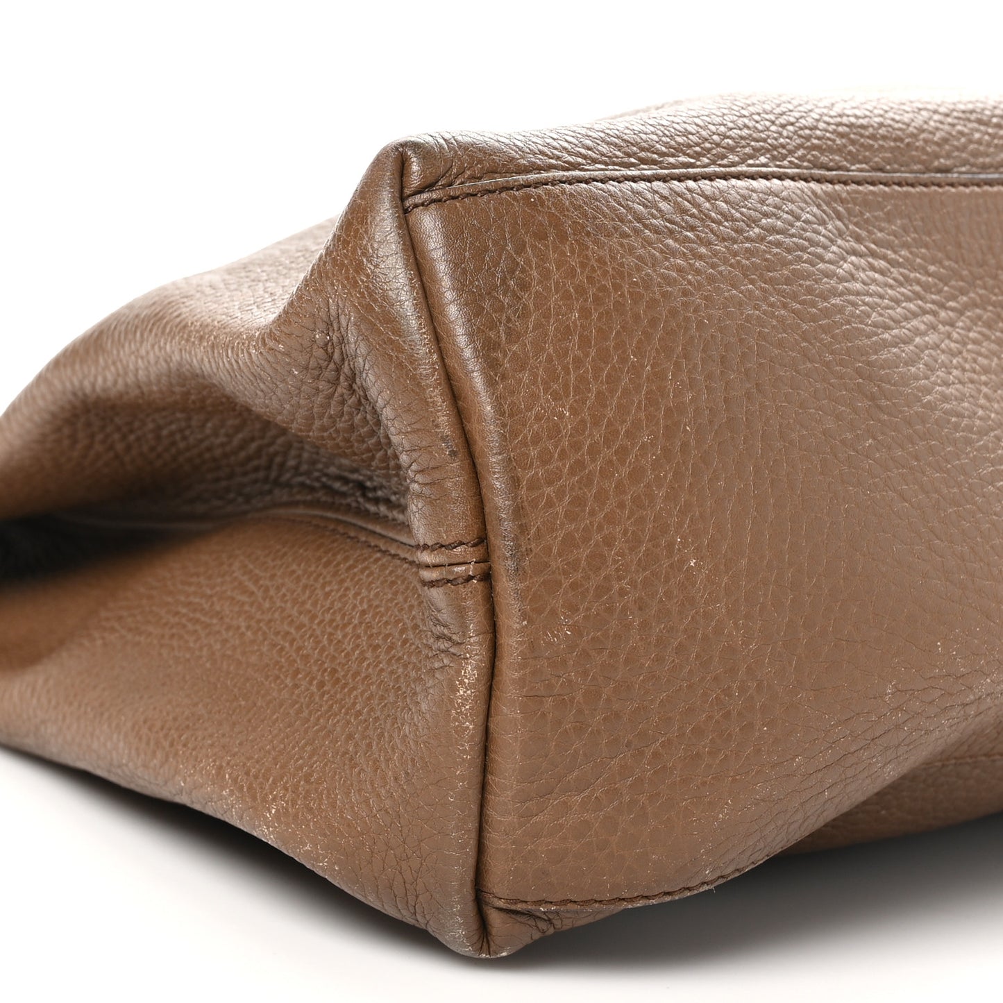 Pebbled Calfskin Medium Soho Chain Shoulder Bag Maple Brown