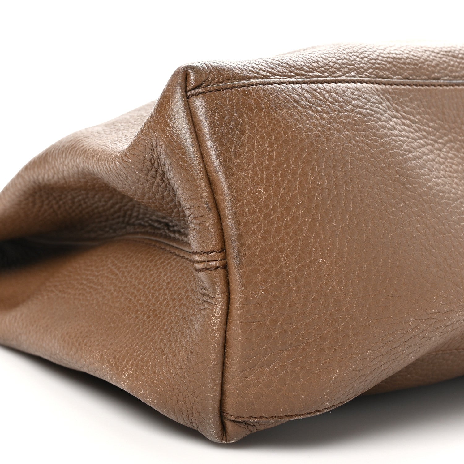 Gucci Pebbled Calfskin Medium Soho Chain Shoulder Bag Maple Brown 9 of 12