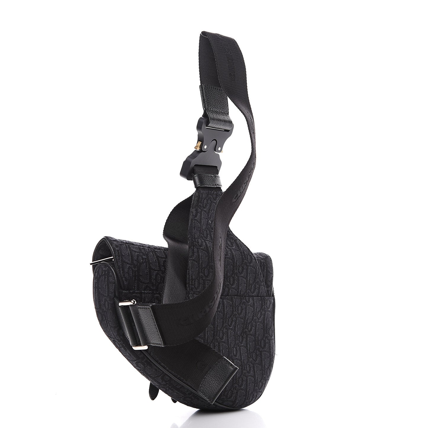 Oblique Mens Saddle Bag Black