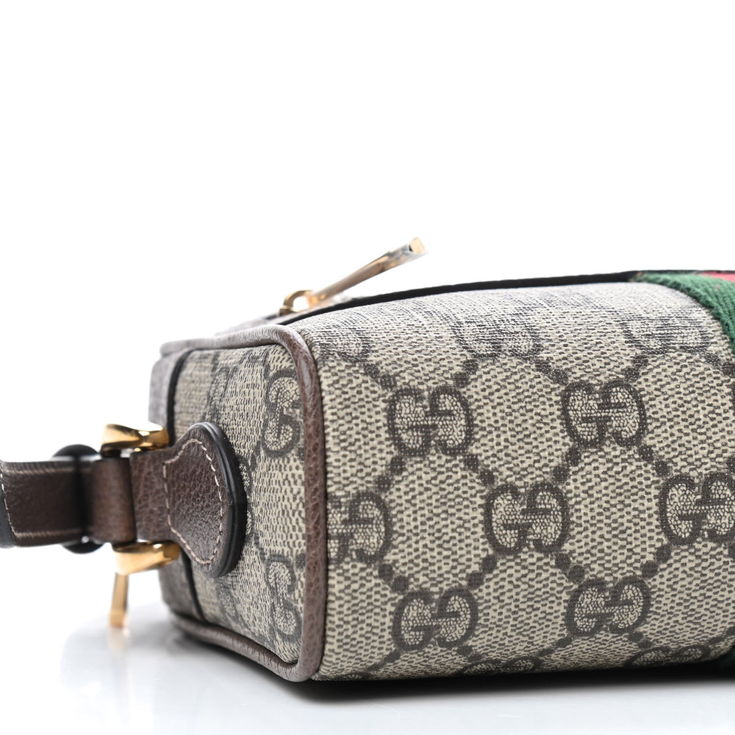 Gucci GG Supreme Monogram Web Mini Ophidia Shoulder Bag Brown 6 of 9