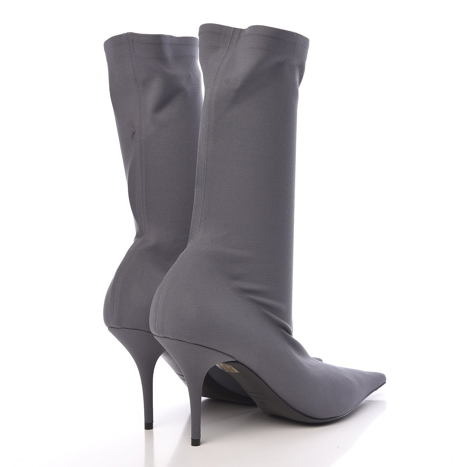 Balenciaga Jersey Crepe Extreme Pointed Toe Knife Booties 41 Gris 4 of 8