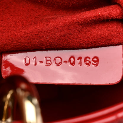 Christian Dior Patent Cannage Mini Lady Dior Red 7 of 11