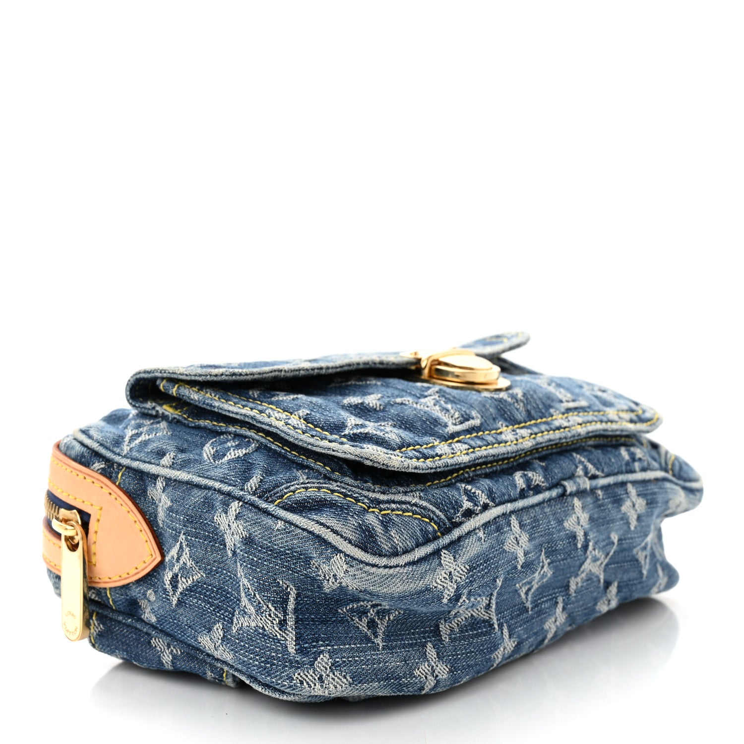 Louis Vuitton LOUIS VUITTON Monogram Denim Bum Bag Blue 4 of 9