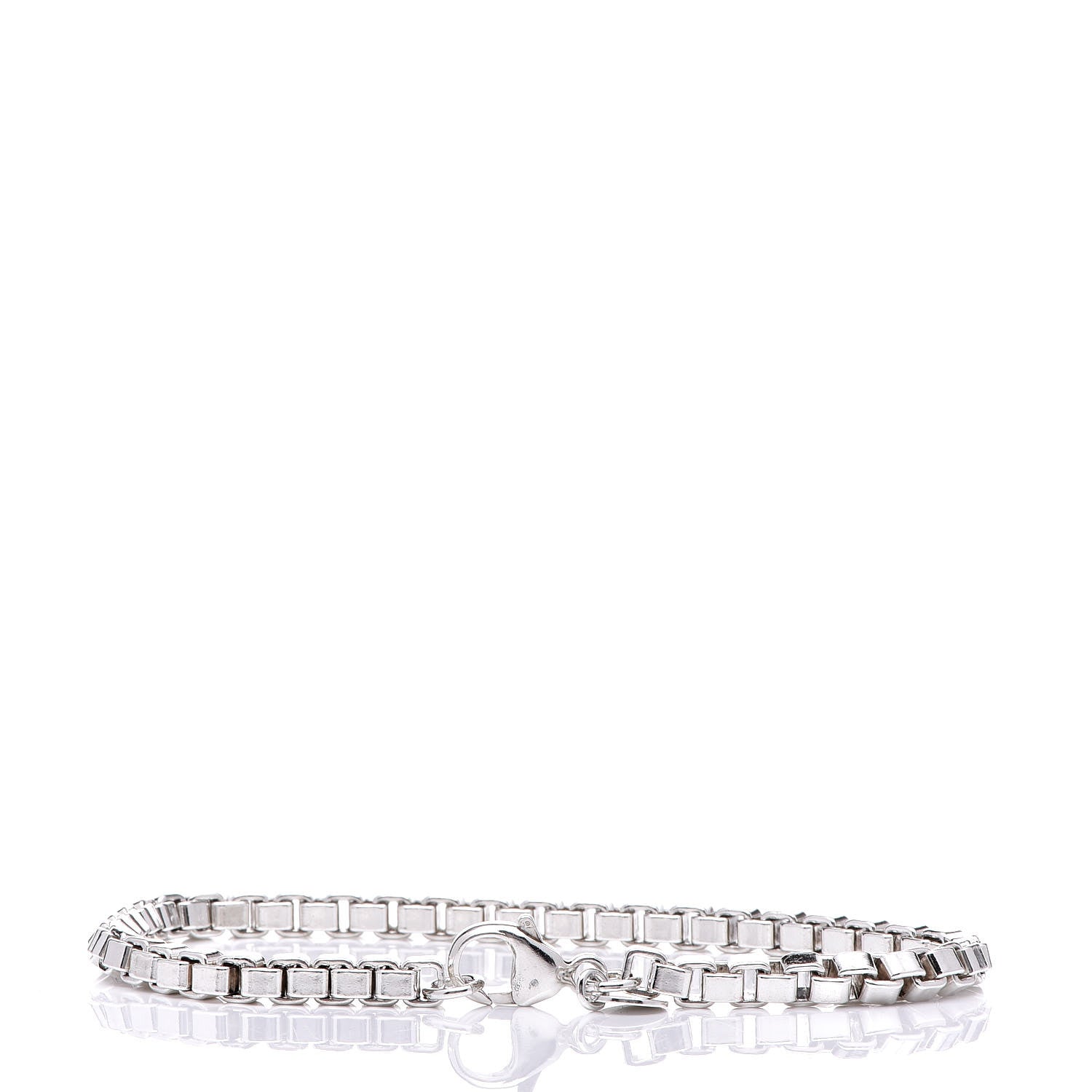 Tiffany Sterling Silver 4mm Venetian Link Bracelet 3 of 5