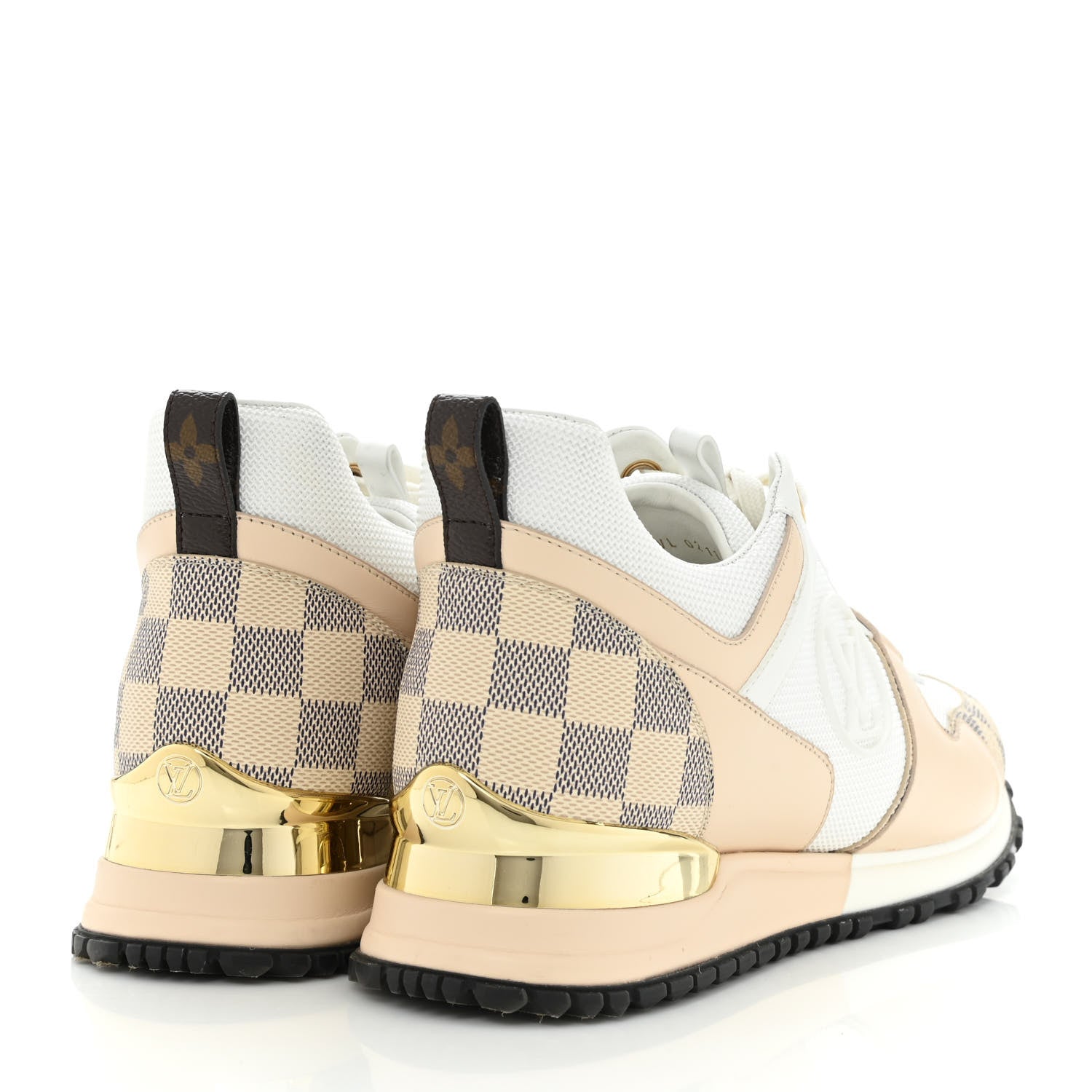 Louis Vuitton Calfskin Damier Azur Run Away Sneakers 39 White 4 of 9