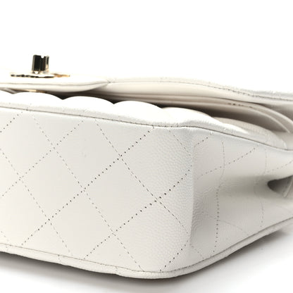 Chanel Caviar Quilted Small Double Flap White 9 of 10