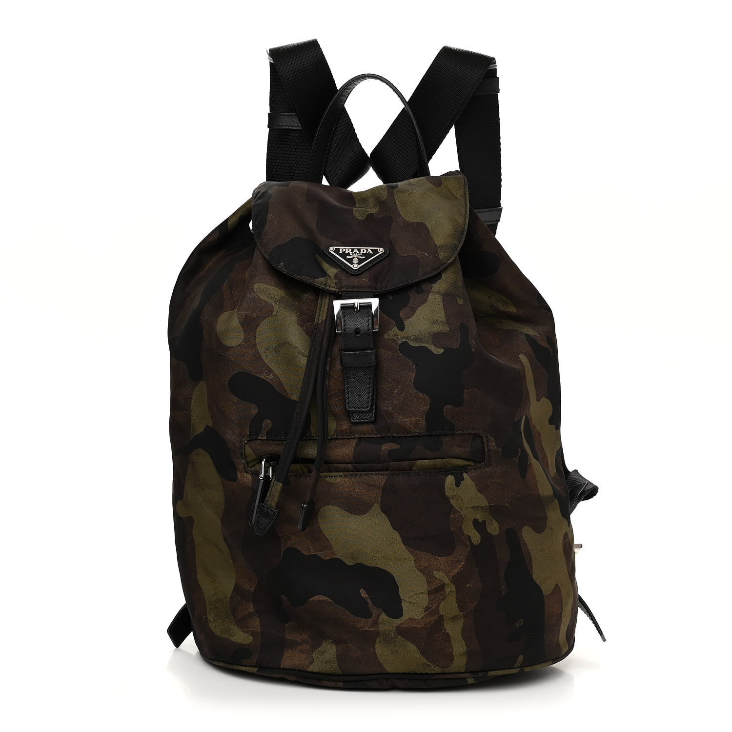 Prada Tessuto Nylon Camouflage Print Cinch Backpack Mimetico 1 of 9