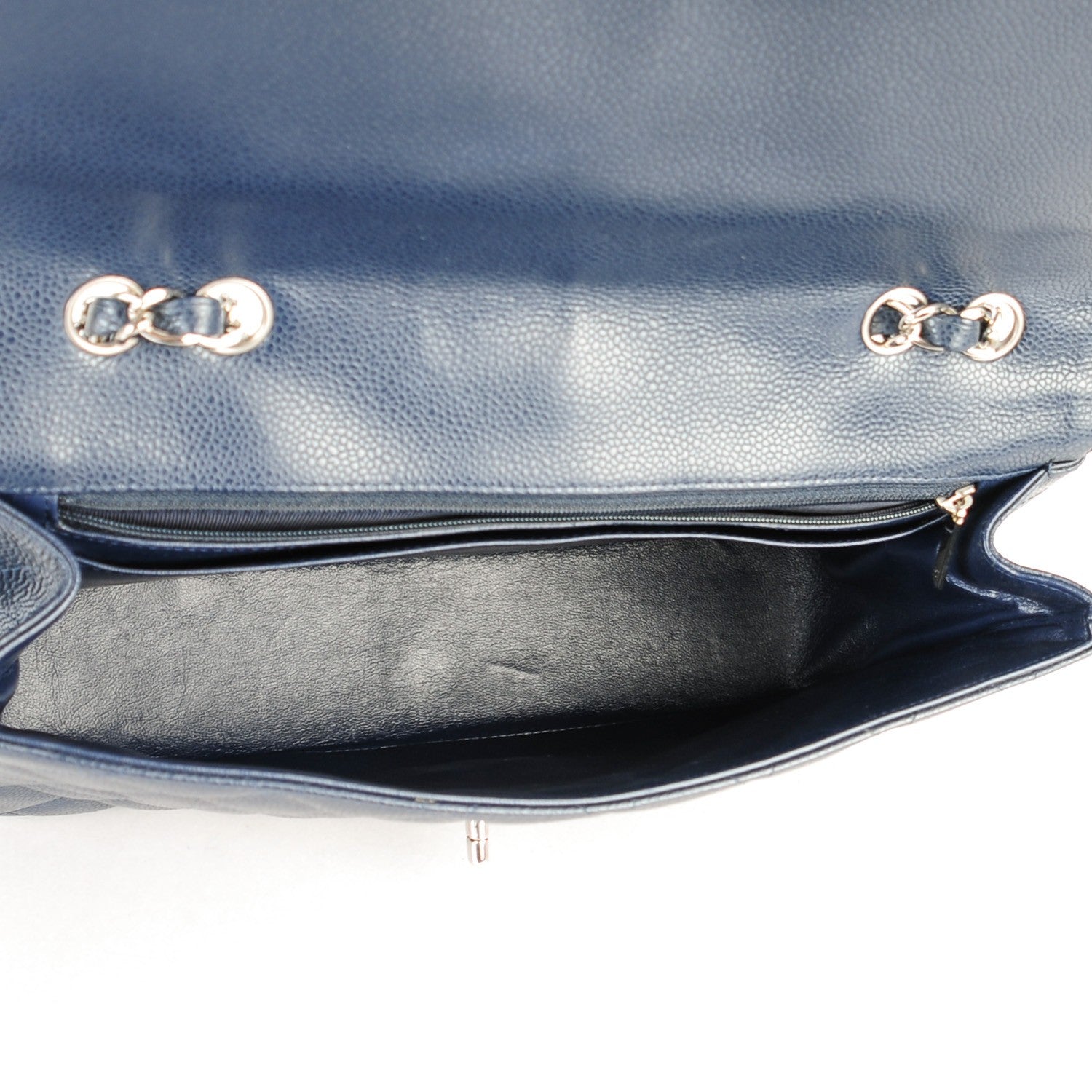 Chanel Caviar Jumbo Single Flap Navy Blue 5 of 8