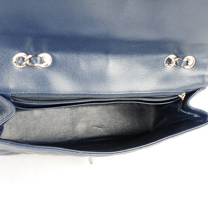 Chanel Caviar Jumbo Single Flap Navy Blue 5 of 8