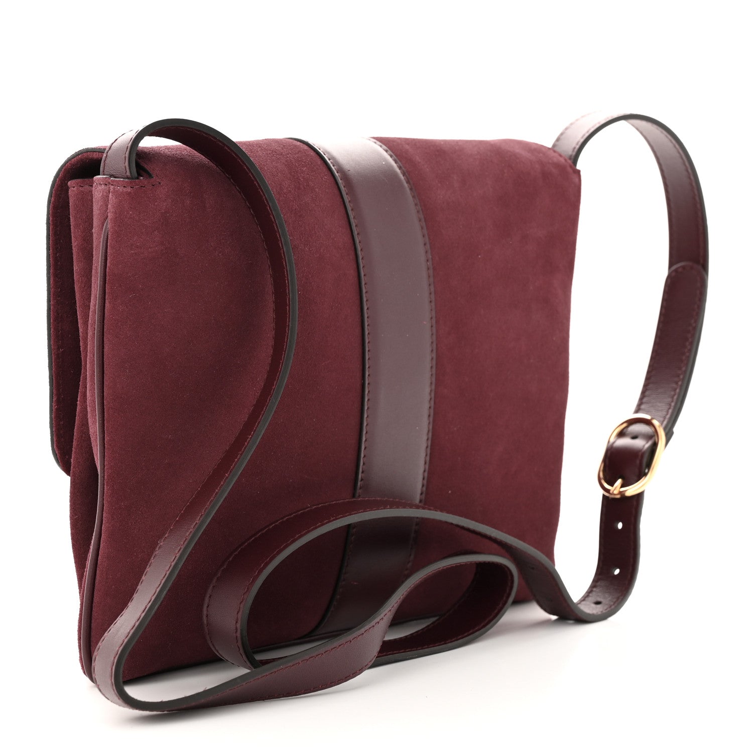 Gucci Suede Medium Arli Flap Shoulder Bag Vintage Bordeaux 3 of 11