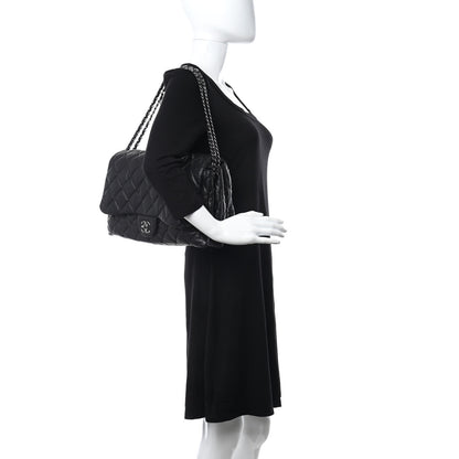 Chanel Lambskin Quilted Maxi Chanel 3 Flap Black 2 of 10
