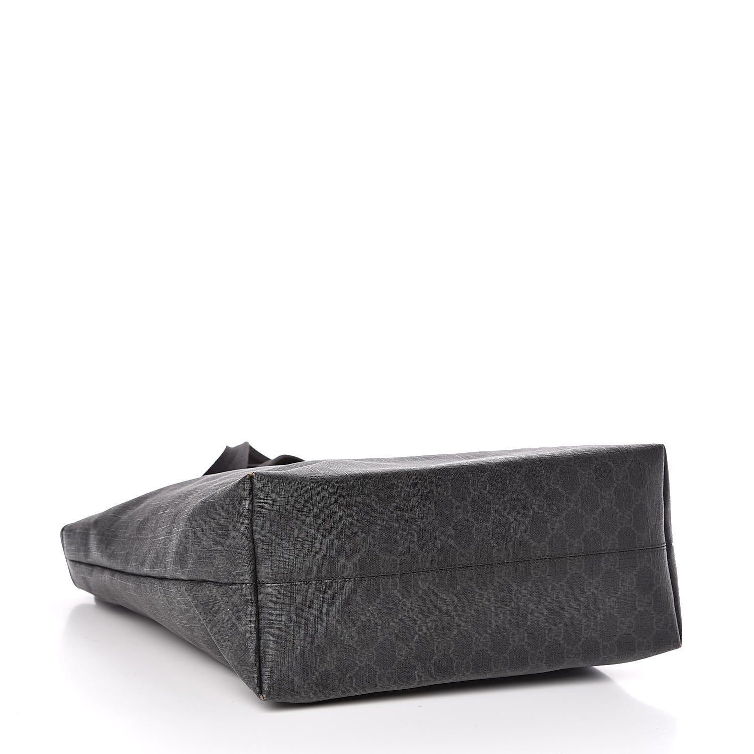 Gucci GG Supreme Monogram Web Handle Vertical Tote Black Grey 4 of 12