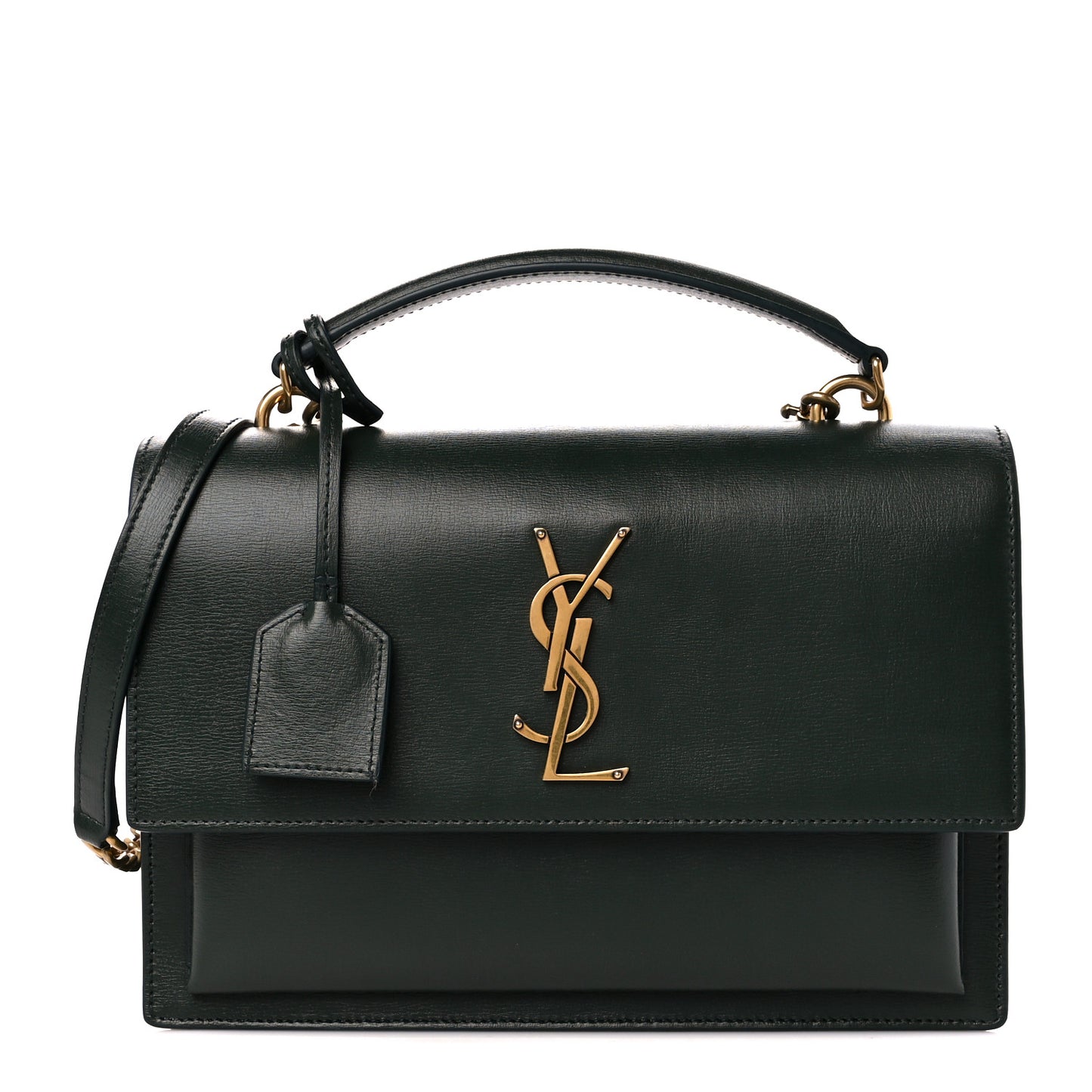 Calfskin Medium Monogram Sunset New Vert Fonce