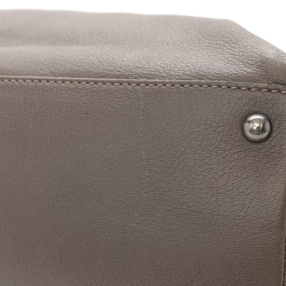 Fendi Goatskin Zucca Large Peekaboo Iconic Satchel Taupe Tobacco Moro Tortora 14 of 14
