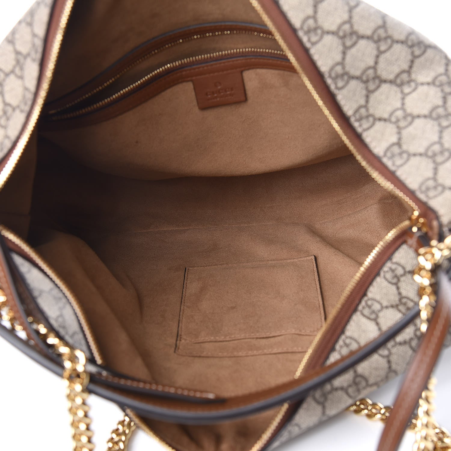 Gucci GG Supreme Monogram Large Linea A Hobo Light Brown 5 of 11