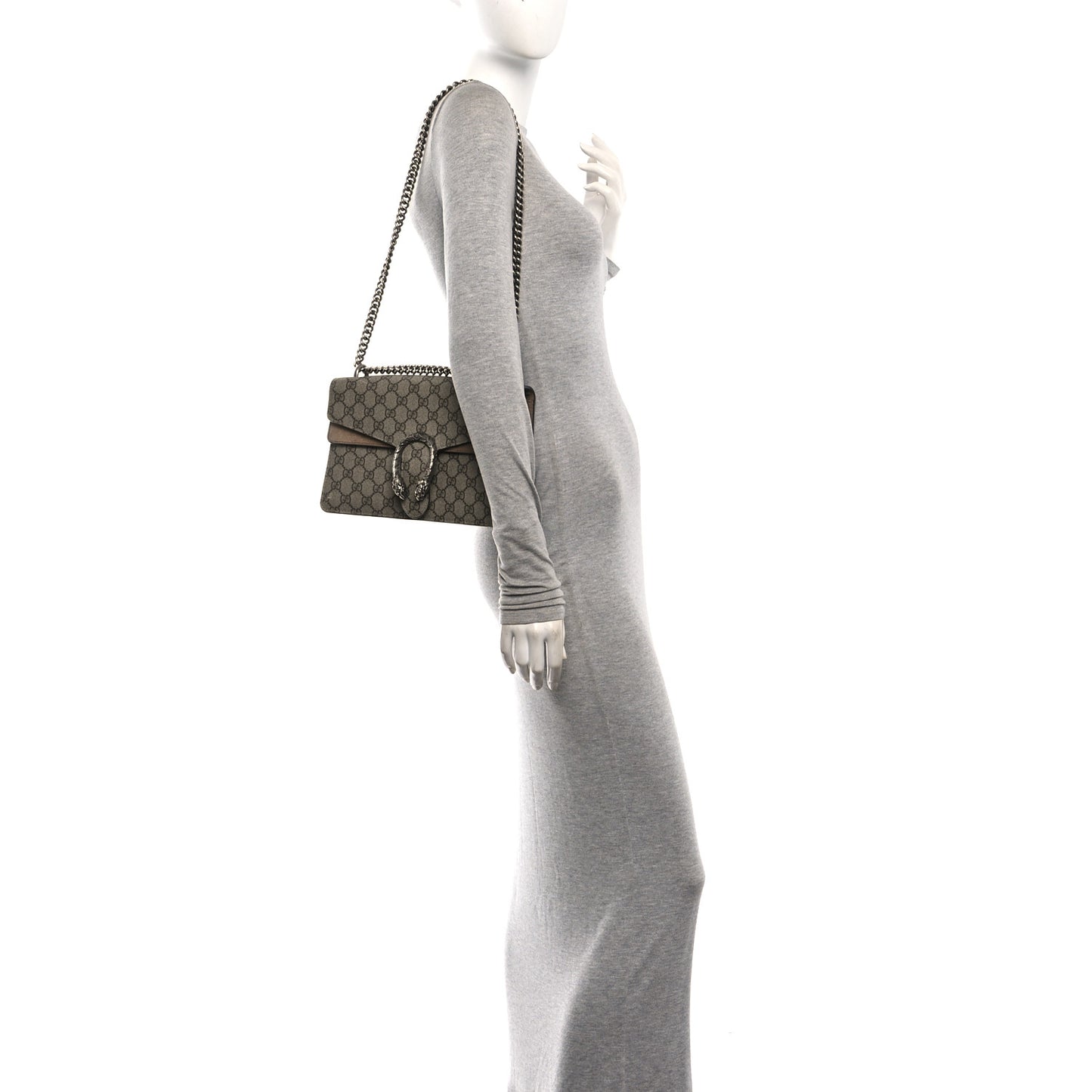 GG Supreme Monogram Small Dionysus Shoulder Bag Taupe