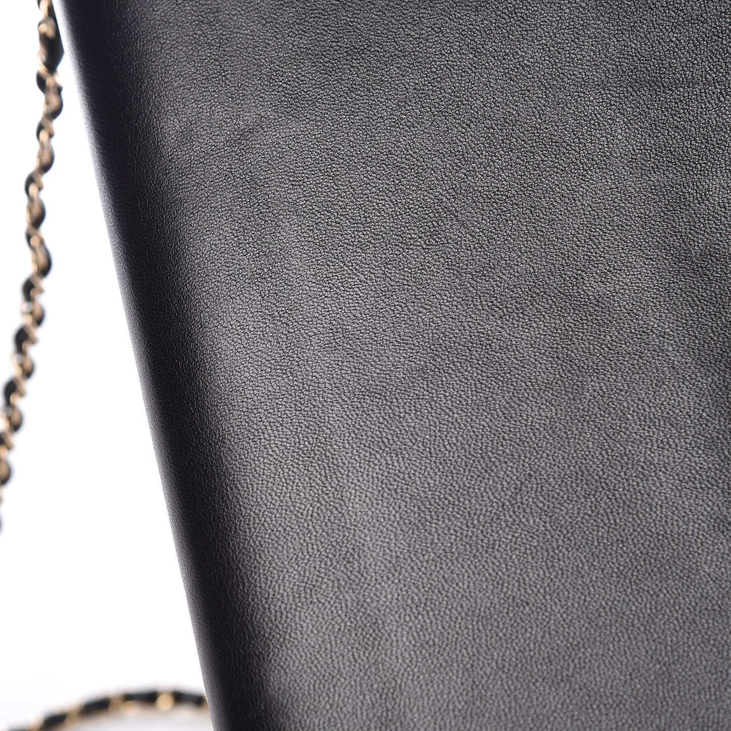 Lambskin Quilted Retro Label Clutch Black