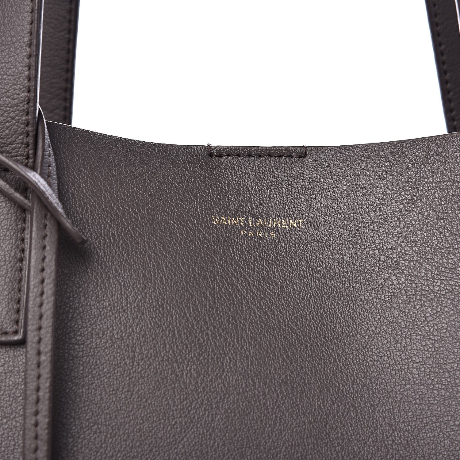Saint Laurent Calfskin Large Shopping Tote Earth 12 of 15