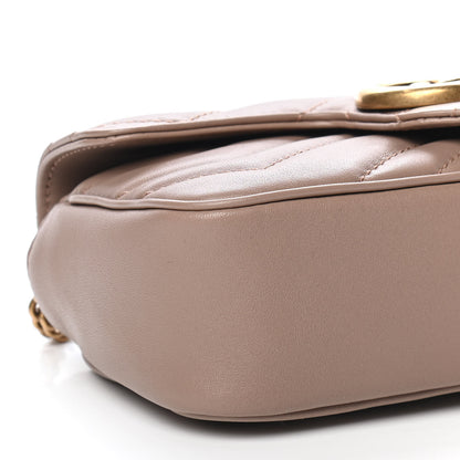 Gucci Calfskin Matelasse Super Mini GG Marmont Shoulder Bag Porcelain Rose 7 of 8