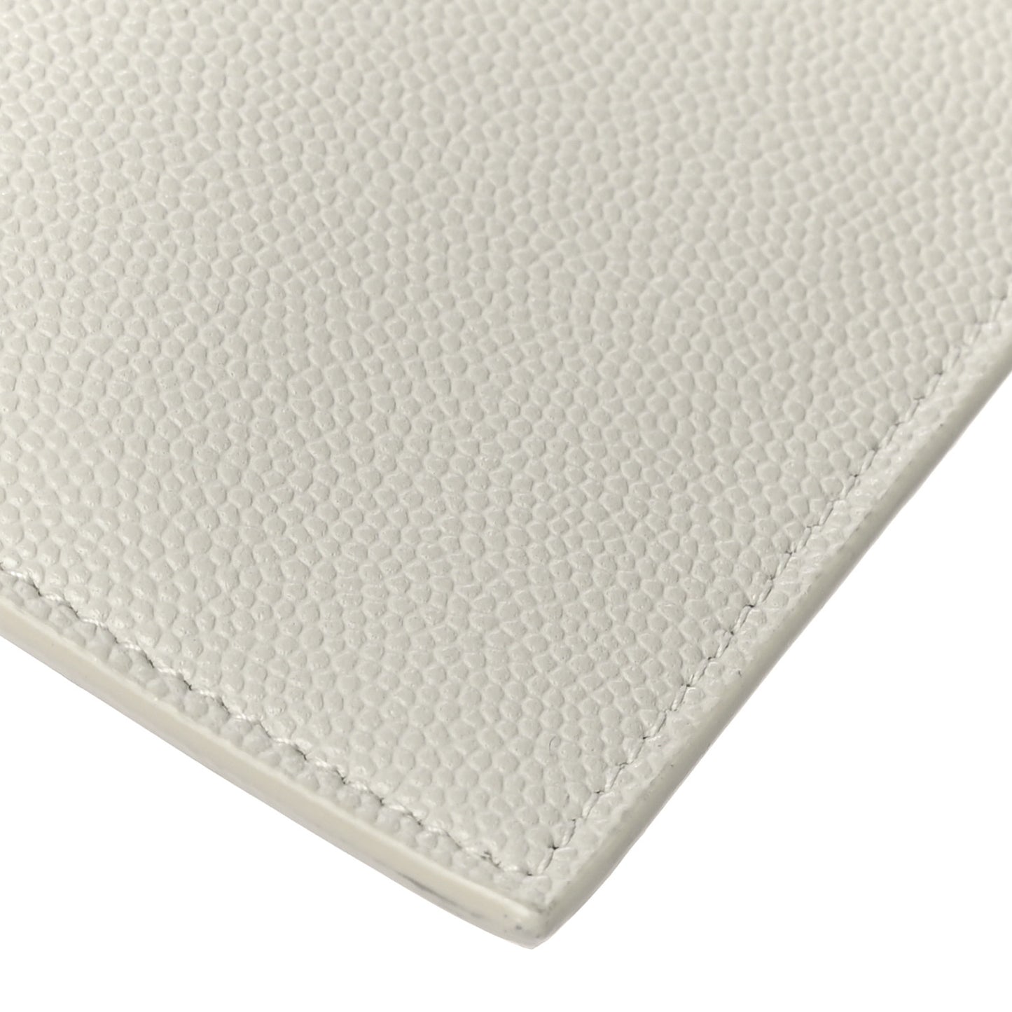 Smooth Shiny Calfskin Uptown Pouch Crema Soft