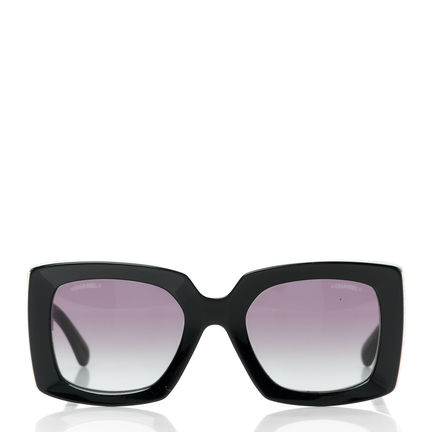 Chanel Acetate Rectangle Sunglasses 5435 Black 2 of 8