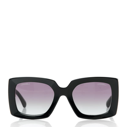 Chanel Acetate Rectangle Sunglasses 5435 Black 2 of 8