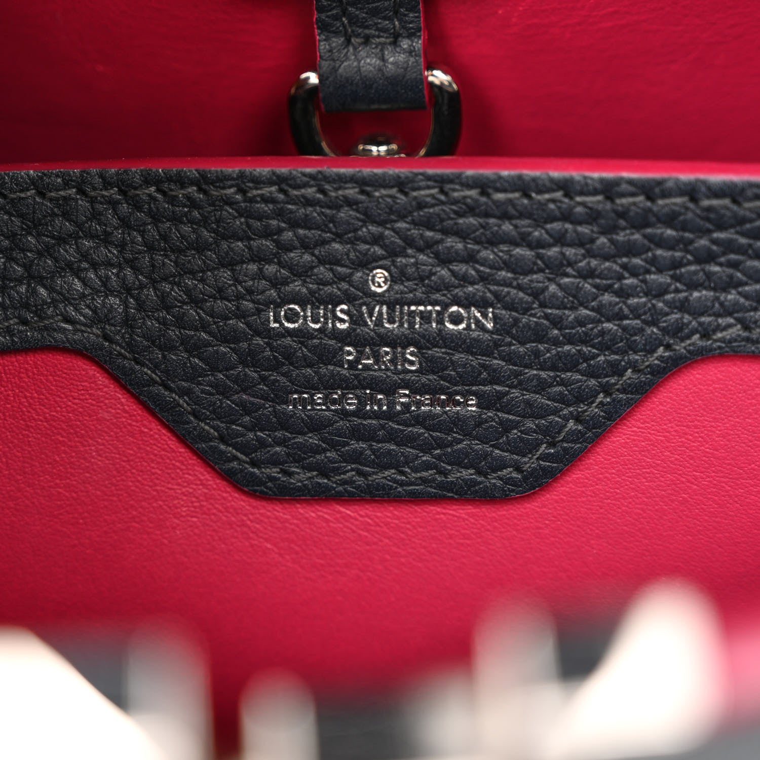 Louis Vuitton Taurillon Capucines BB Cobalt Fuchsia 6 of 11