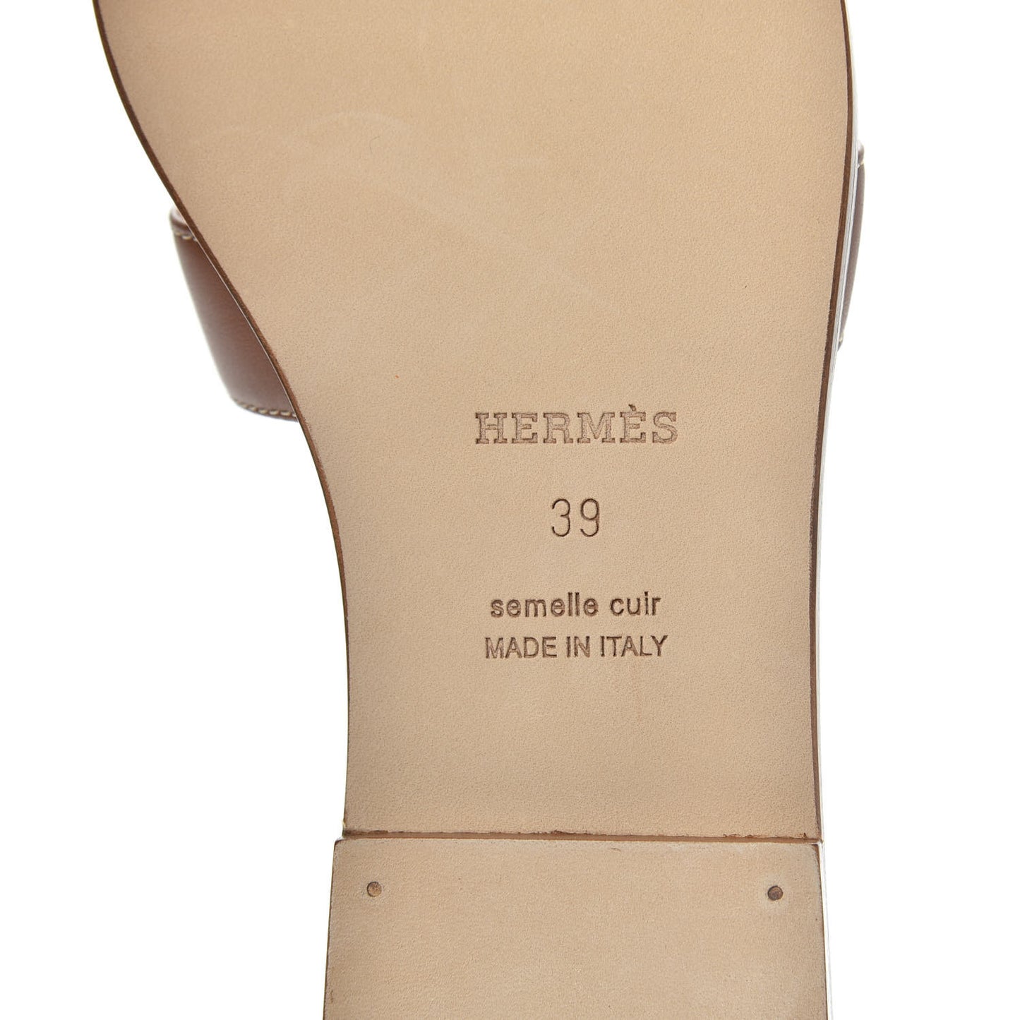 Box Calfskin Oran Sandals 39 Gold