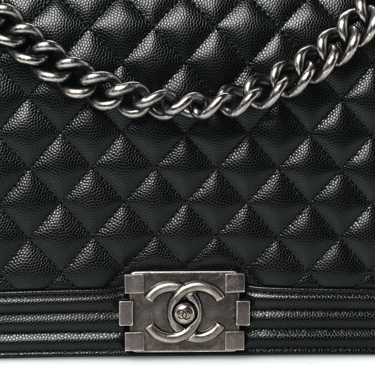 Chanel Caviar Quilted New Medium Boy Flap Black 8 of 10