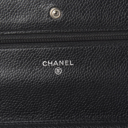 Chanel Caviar Quilted Wallet On Chain WOC Black 8 of 12
