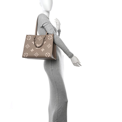 Louis Vuitton Empreinte Monogram Giant Onthego MM Tourterelle Creme 2 of 10