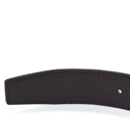 Hermes Box Togo 32mm Quizz H Belt 85 Black Chocolate 3 of 10