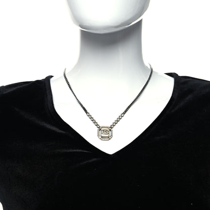 Chanel Ruthenium Crystal Pearl CC Necklace 3 of 5