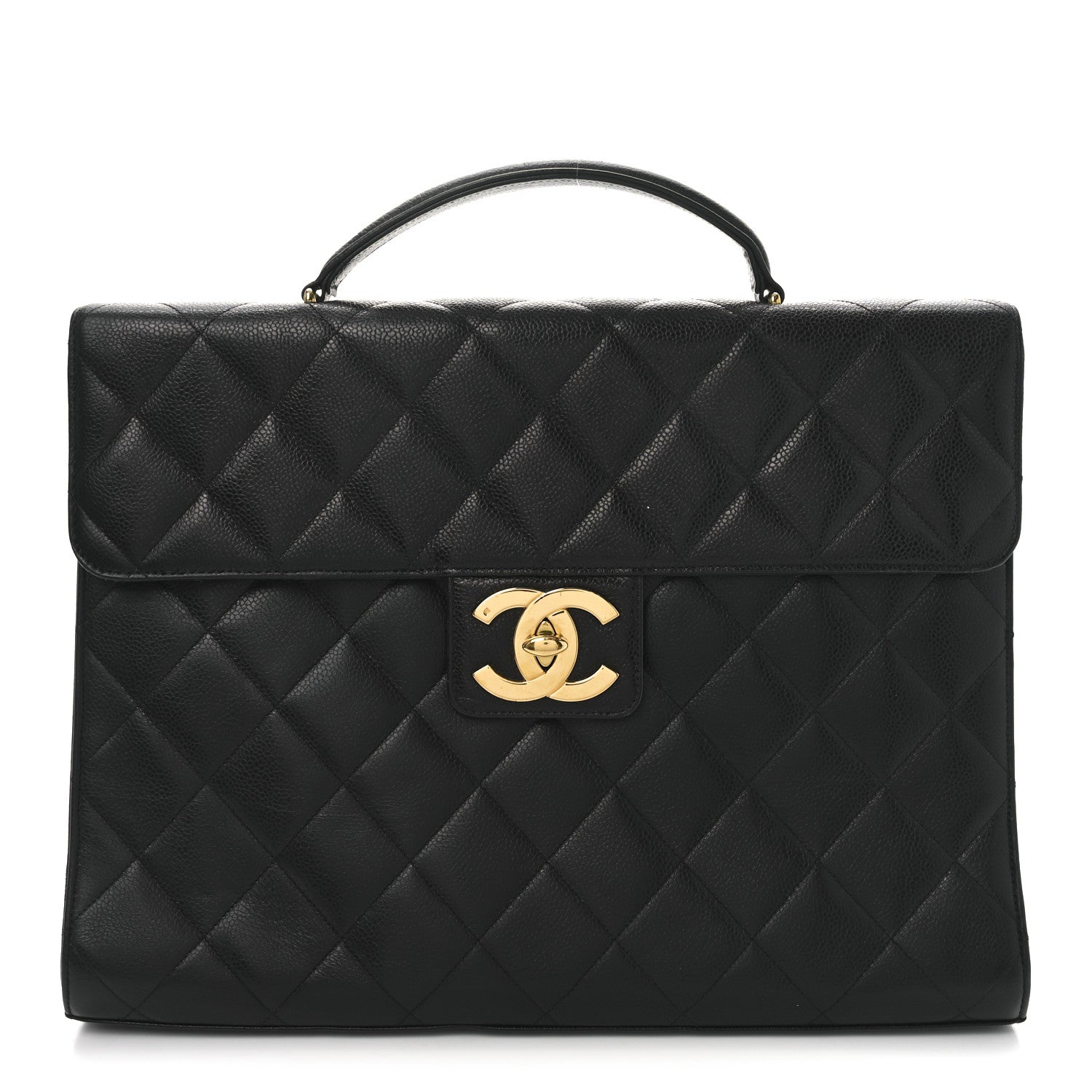Chanel Caviar Quilted Briefcase Laptop Bag Black 1 of 10